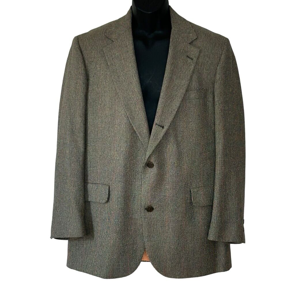 Brooks Brothers Suit Jacket Size 42R Joshua Wool Silk Tweed Vtg 2003 Blazer